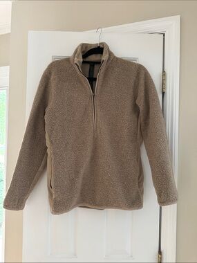 Lululemon Half-Zip Sherpa Pullover Sweater - Taupe